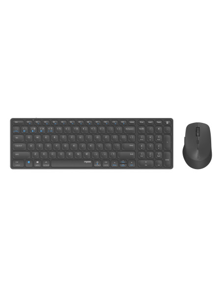Rapoo 9700M teclado Ratón incluido Universal Bluetooth QWERTY Negro