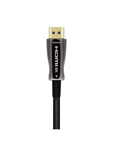 AISENS Cable HDMI V2.1 AOC Ultra Alta Velocidad   HEC 8k@60Hz 4k@120Hz 4 4 4 48Gbps, A M-A M, Negro, 60m