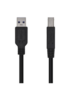 AISENS Cable USB 3.0 Impresora Tipo A M-B M, Negro, 3.0m