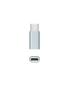 Nanocable Adaptador USB-C a Micro USB, USB-C M-Micro B H, Aluminio, Gris 2