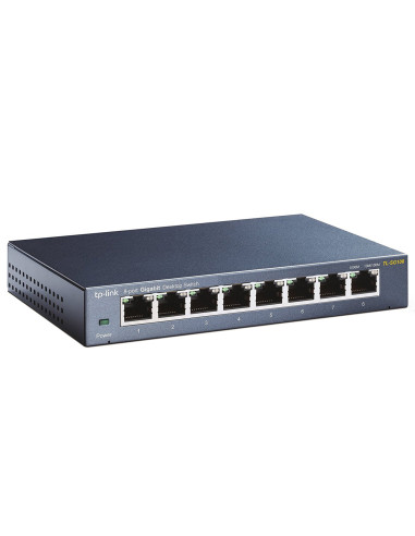 TP-Link TL-SG108 V3.0 No administrado Gigabit Ethernet (10 100 1000) Negro