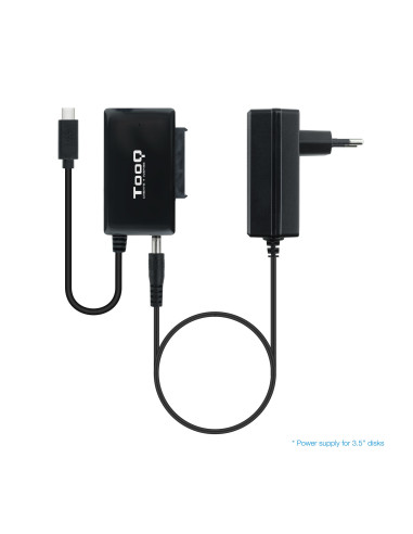 TooQ TQHDA-02C base de conexión para disco duro USB 3.2 Gen 1 (3.1 Gen 1) Type-C Negro