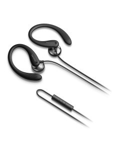 Philips TAA1105BK 00 auricular y casco Auriculares Alámbrico gancho de oreja, Dentro de oído Deportes Negro 2