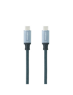Nanocable Cable USB 3.1 Gen2 10Gbps 5A, 4K 60Hz, USB-C M-USB-C M, Gris Negro, 1.5 m 2