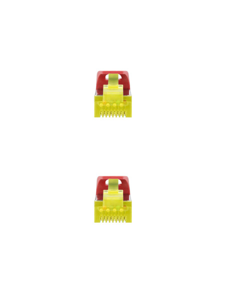 Nanocable Cable Red Latiguillo RJ45 LSZH CAT.6A SFTP AWG26, Rojo, 25 cm