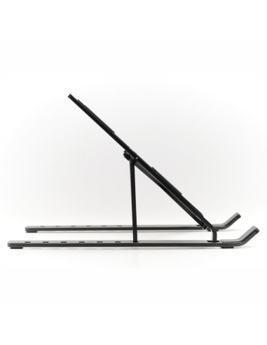 iggual Soporte portátil plegable aluminio negro 17