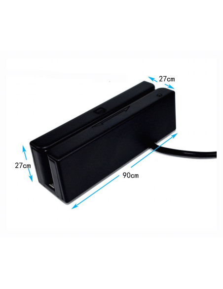 Premier BM-90 lector de tarjeta magnética USB Negro