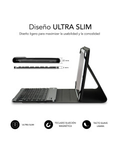 SUBBLIM Funda con Teclado KEYTAB PRO BLUETOOTH 10,1" Red 2