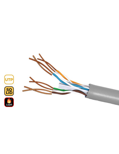 Phasak Bobina de Cable de Red Cat.6 UTP LSZH Sólido AWG23 CCA 305M - PHR 6301