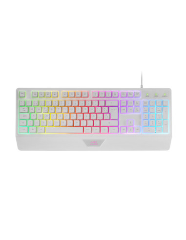 Mars Gaming MCP124, Combo Gaming 3en1, Teclado Ergonómico H-Mech LED RGB, Ratón RGB 3200DPI Switches HUANO, Alfombrilla