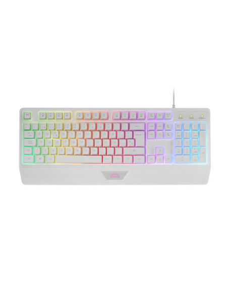 Mars Gaming MCP124, Combo Gaming 3en1, Teclado Ergonómico H-Mech LED RGB, Ratón RGB 3200DPI Switches HUANO, Alfombrilla