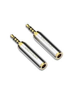 Vention Adaptador Jack VAB-S02  Jack 2.5 Macho - Jack 3.5 Hembra  Plata