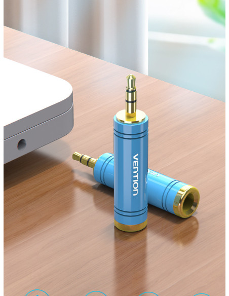 Vention Adaptador Jack VAB-S04-L  Jack 3.5 Macho - Jack 6.5 Hembra  Azul