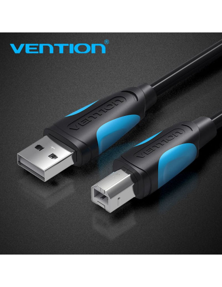 Vention Cable USB 2.0 Impresora VAS-A16-B100  USB Tipo-B Macho - USB Macho  3m  Negro