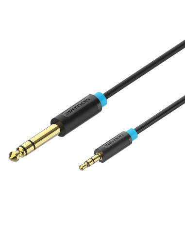 Vention Cable Estéreo BABBI  Jack 6.5 Macho - Jack 3.5 Macho  3m  Negro