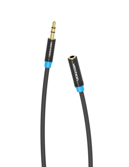 Vention Cable Estéreo VAB-B06-B050-M  Jack 3.5 Macho - Jack 3.5 Hembra  50cm  Negro
