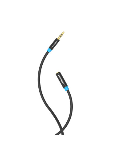Vention Cable Estéreo VAB-B06-B150-M  Jack 3.5 Macho - Jack 3.5 Hembra  1.5m  Negro