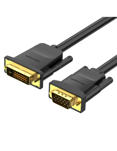 Vention Cable Conversor EABBG  DVI Macho - VGA Macho  1.5m  Negro