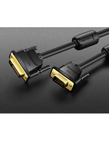 Vention Cable Conversor EACBI  DVI Macho - VGA Macho  3m  Negro