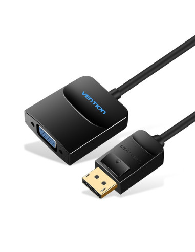 Vention Cable Conversor HBFBB  Displayport Macho - VGA Hembra  15cm  Negro