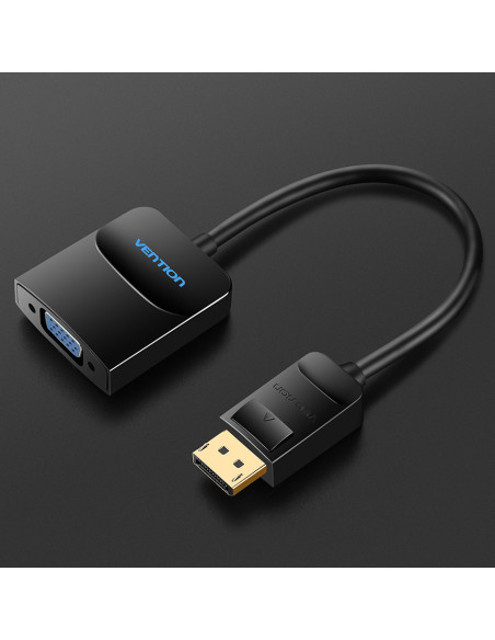 Vention Cable Conversor HBFBB  Displayport Macho - VGA Hembra  15cm  Negro