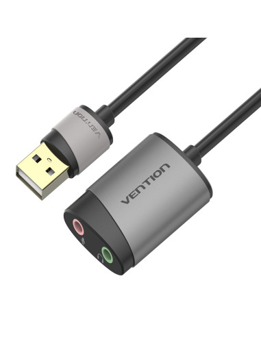 Vention Tarjeta de Sonido CDKHB  USB Macho - 2xJack 3.5 Hembra