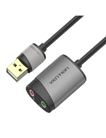 Vention Tarjeta de Sonido CDKHB  USB Macho - 2xJack 3.5 Hembra