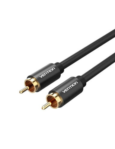 Vention Cable Estéreo VAB-R09-B100  RCA Macho - RCA Macho  1m  Negro
