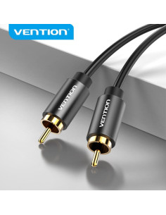 Vention Cable Estéreo VAB-R09-B100  RCA Macho - RCA Macho  1m  Negro 2