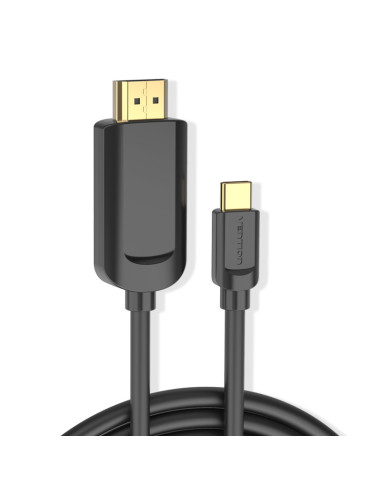 Vention Cable Conversor HDMI 1.4 4K CGUBH  USB Tipo-C Macho - HDMI Macho  2m  Negro
