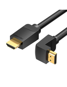 Vention Cable HDMI 2.0 4K Acodado AAQBH  HDMI Macho - HDMI Macho  2m  Negro