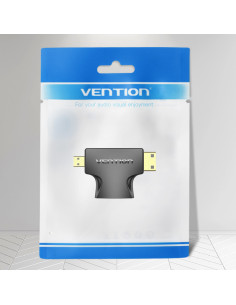 Vention Adaptador HDMI 2 en 1 AGFB0  HDMI Hembra a Micro HDMI Macho - Mini HDMI Macho 2