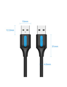 Vention Cable USB 2.0 COJBC  USB Macho - USB Macho  50cm  Negro 2