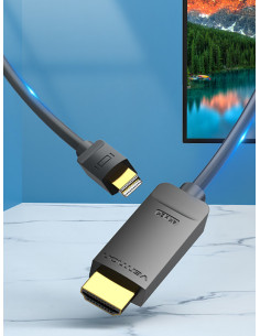 Vention Cable Conversor HAHBH  Mini Displayport Macho - HDMI Macho  2m  Negro 2