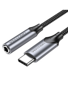 Vention Adaptador Audio BGMHA  Jack 3.5 Hembra - USB Tipo-C Macho  10cm  Gris