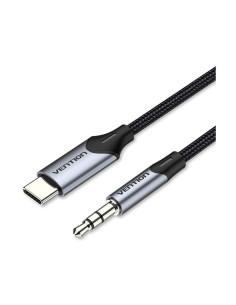 Vention Cable Conversor Audio BGKHF  USB Tipo-C Macho - Jack 3.5 Macho  1m  Gris