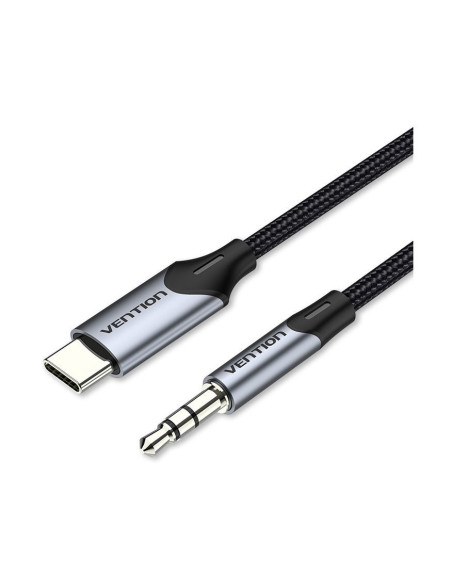 Vention Cable Conversor Audio BGKHF  USB Tipo-C Macho - Jack 3.5 Macho  1m  Gris