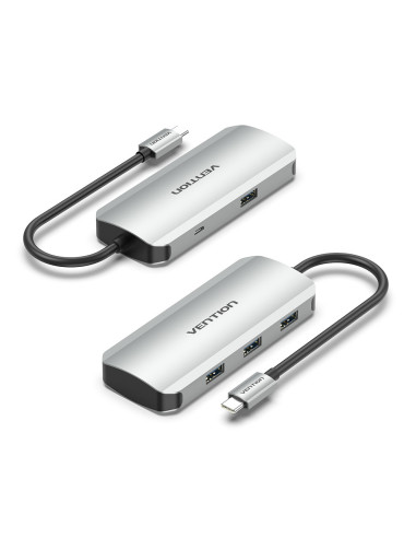 Vention Hub USB Tipo-C TNAHB  4xUSB  1xMicroUSB PD