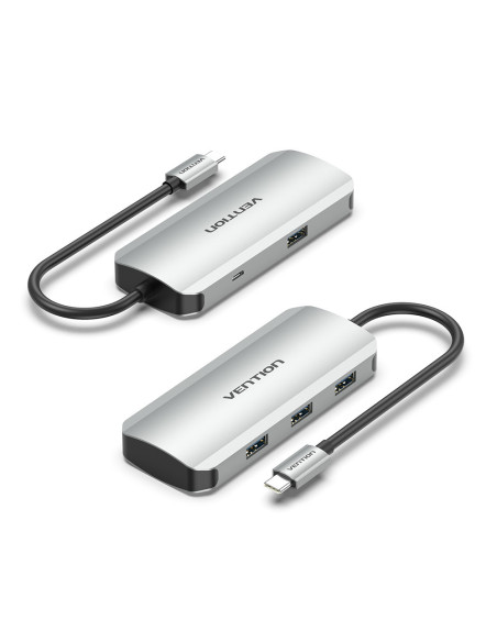 Vention Hub USB Tipo-C TNAHB  4xUSB  1xMicroUSB PD