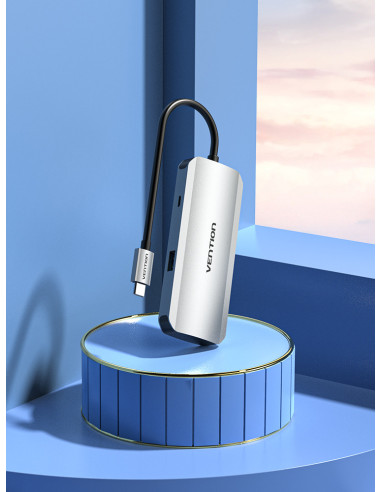 Vention Hub USB Tipo-C TNAHB  4xUSB  1xMicroUSB PD