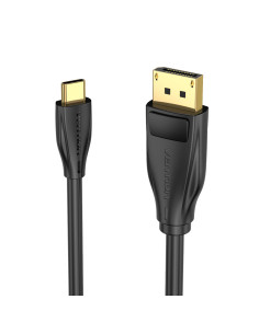 Vention Cable Conversor CGYBH  USB Tipo-C Macho - Displayport Macho  1m  Negro