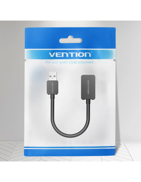 Vention Tarjeta de Sonido CDZB0  USB Macho - 2x Jack 3.5 Hembra