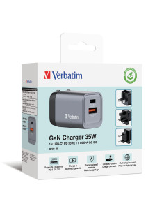 Verbatim GNC-35 Universal Negro, Gris Corriente alterna Carga rápida Interior 2
