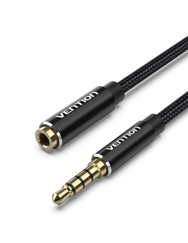 Vention Cable Estéreo BHCBH  Jack 3.5 Macho - Jack 3.5 Hembra  2m  Negro