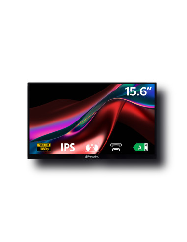 Verbatim 49592 pantalla para PC 39,6 cm (15.6") 1920 x 1080 Pixeles Full HD LCD Pantalla táctil Negro