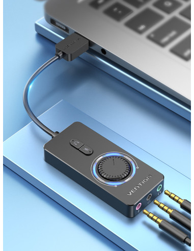 Vention Tarjeta de Sonido CDRBB  USB Macho - 3x Jack 3.5 Hembra