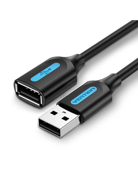 Vention Cable Alargador USB 2.0 CBIBI  USB Macho - USB Hembra  3m  Negro