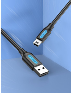 Vention Cable USB 2.0 COMBF  USB Macho - MiniUSB Macho  1m  Negro 2