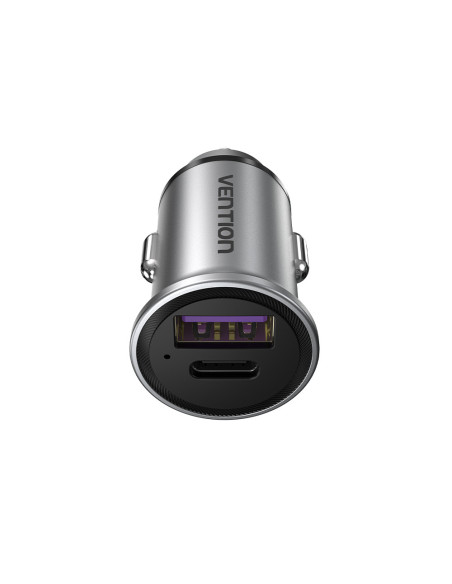 Vention Cargador de Coche FFFH0  1xUSB-Tipo C  1xUSB  30W