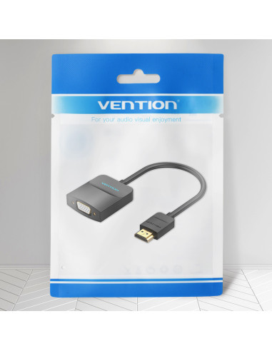 Vention Convertidor 42154  HDMI Macho a VGA Hembra  15cm  Negro